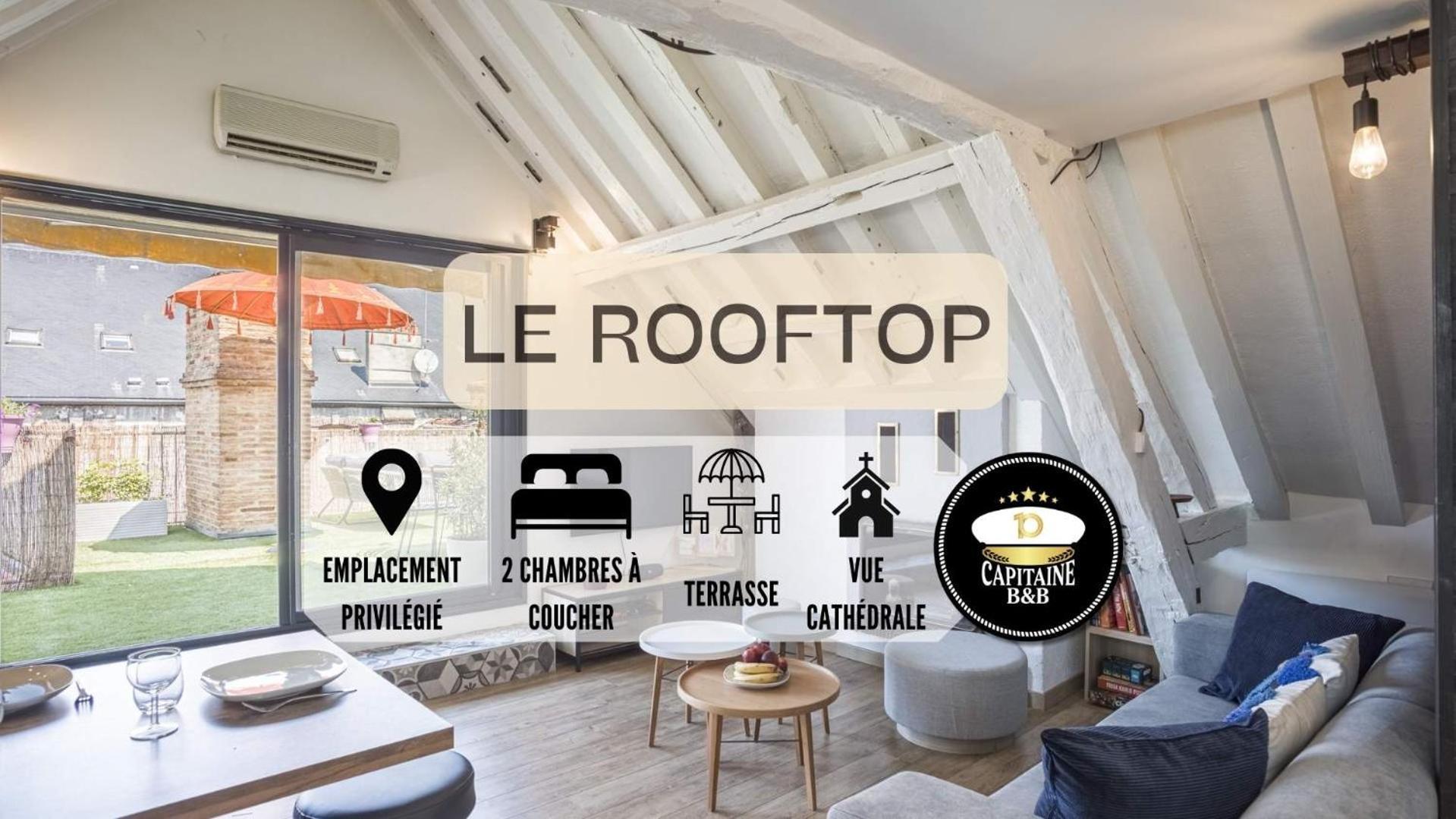 טרואה Le Rooftop - Vue Cathedrale - Climatisation מראה חיצוני תמונה